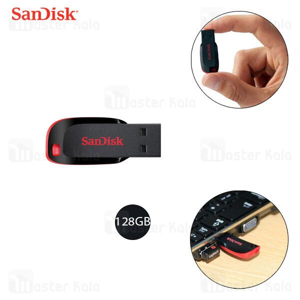 فلش مموری 128 گیگابایت سن دیسک SanDisk Cruzer Blade CZ50